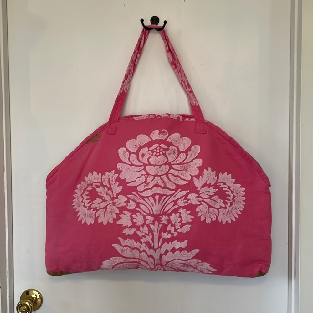 Pink floral weekender